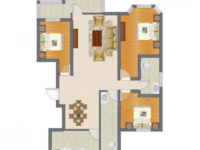 3室2厅 118.32平米