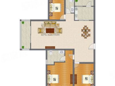 3室2厅 140.94平米