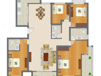4室2厅 188.96平米