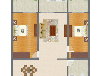 2室2厅 131.18平米