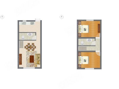 2室2厅 31.18平米