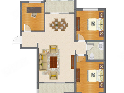 3室2厅 112.83平米
