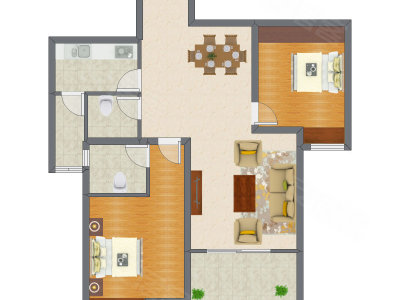 2室2厅 81.78平米