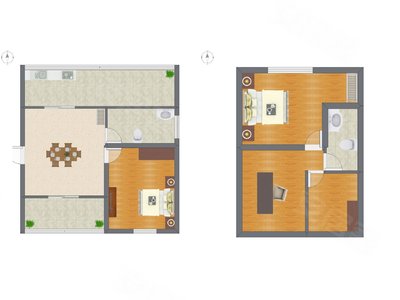 3室1厅 62.15平米