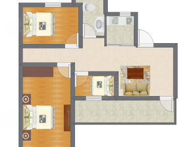 3室2厅 111.76平米