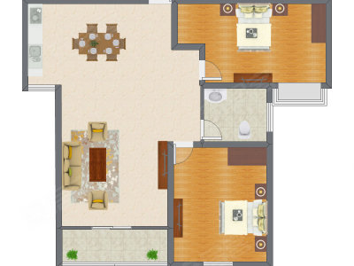 2室2厅 100.98平米