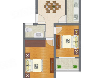 2室1厅 63.25平米