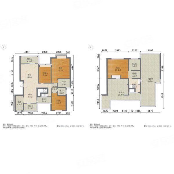 振业泊岸4室2厅3卫180.21㎡南北402万