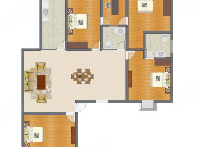5室2厅 141.44平米