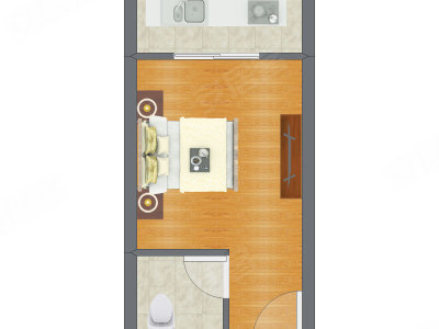 1室1厅 19.02平米
