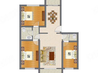 3室2厅 120.50平米