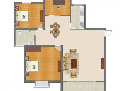 3室2厅 137.15平米
