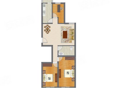 3室2厅 106.00平米