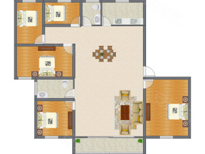 5室2厅 163.00平米