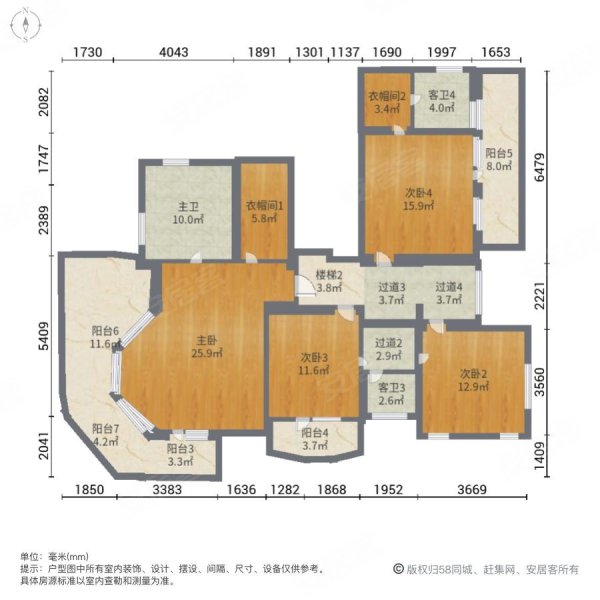 大豪山林别墅5室3厅5卫416㎡南北4000万