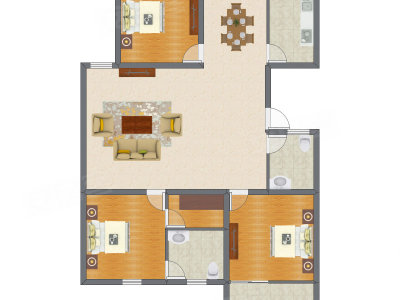 3室2厅 139.11平米