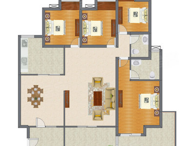 4室2厅 143.03平米