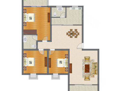 3室2厅 139.37平米
