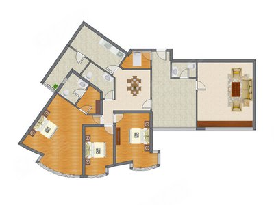 3室2厅 183.04平米