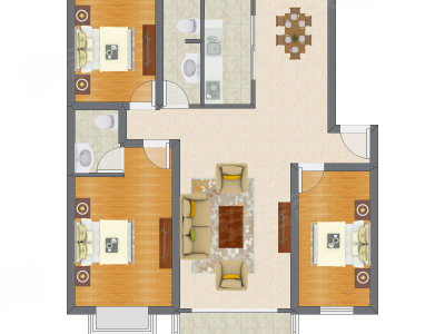 3室2厅 120.98平米