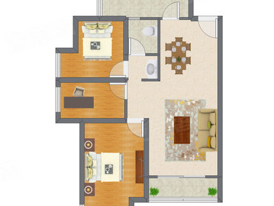 3室2厅 88.90平米