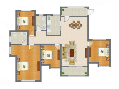 4室2厅 134.55平米