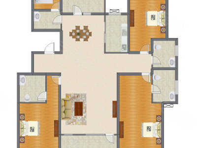 4室2厅 204.71平米