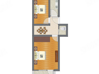 2室1厅 55.10平米