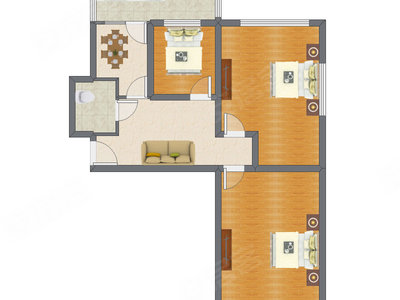3室2厅 69.98平米