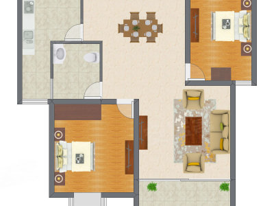 2室2厅 85.69平米