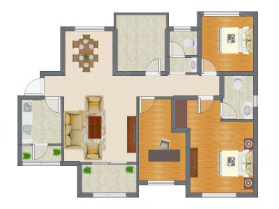 3室2厅 89.47平米