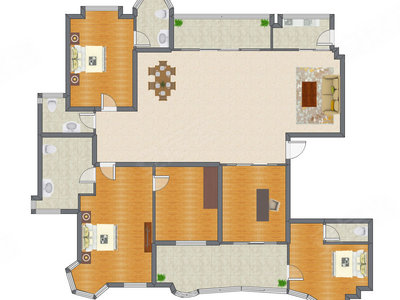 4室2厅 246.00平米户型图