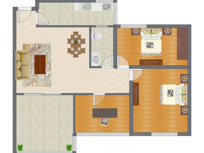 3室1厅 117.00平米户型图