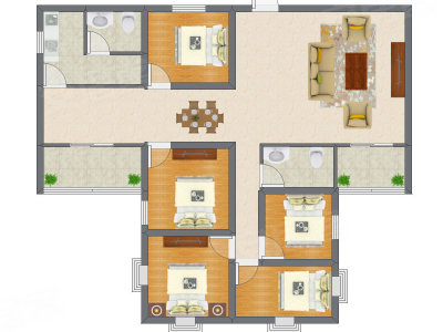 5室2厅 148.90平米