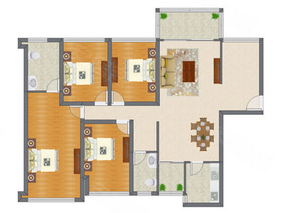 4室2厅 125.65平米