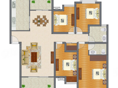 4室2厅 140.70平米