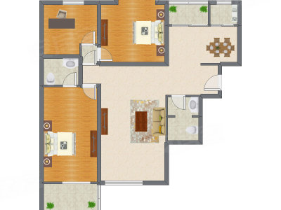 3室2厅 151.12平米