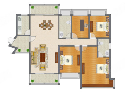 4室2厅 152.36平米