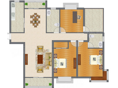 2室2厅 154.78平米