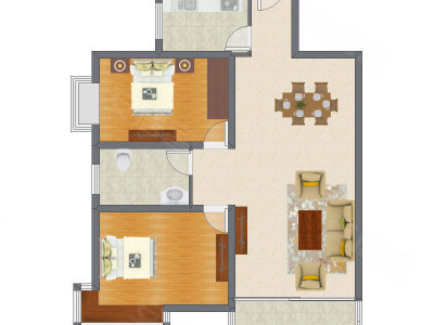 2室2厅 101.60平米