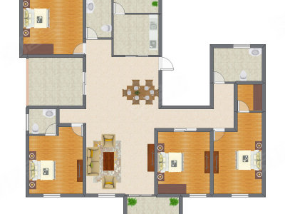 4室2厅 180.31平米
