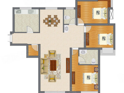 3室2厅 143.22平米
