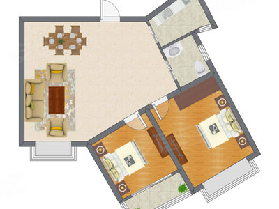 2室2厅 99.47平米