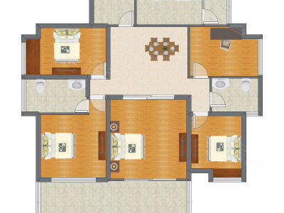4室1厅 117.17平米
