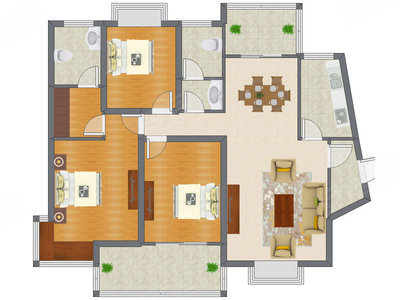 4室2厅 132.16平米