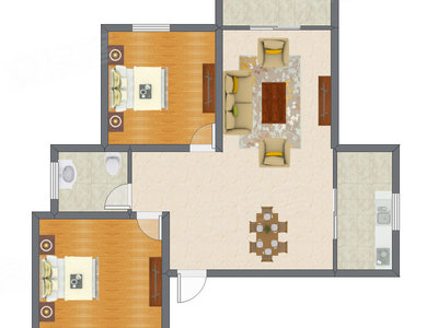 2室2厅 94.66平米