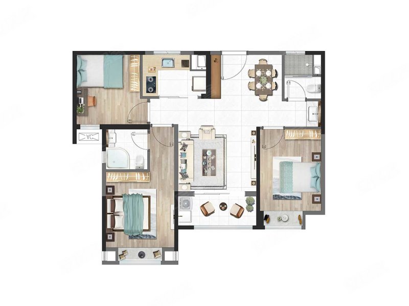 3房2厅2卫经典户型