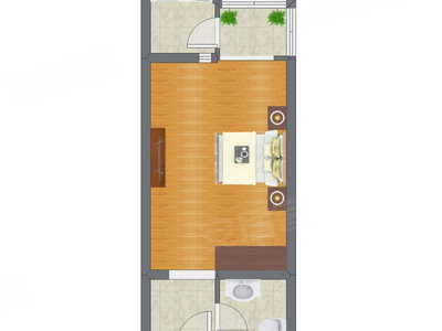 1室0厅 49.54平米