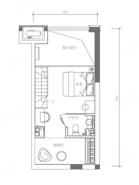 loft公寓楼层平面图图片