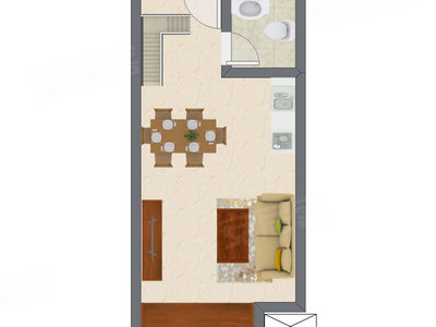 2室2厅 30.91平米户型图